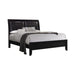 Briana Eastern King Upholstered Panel Bed Black image