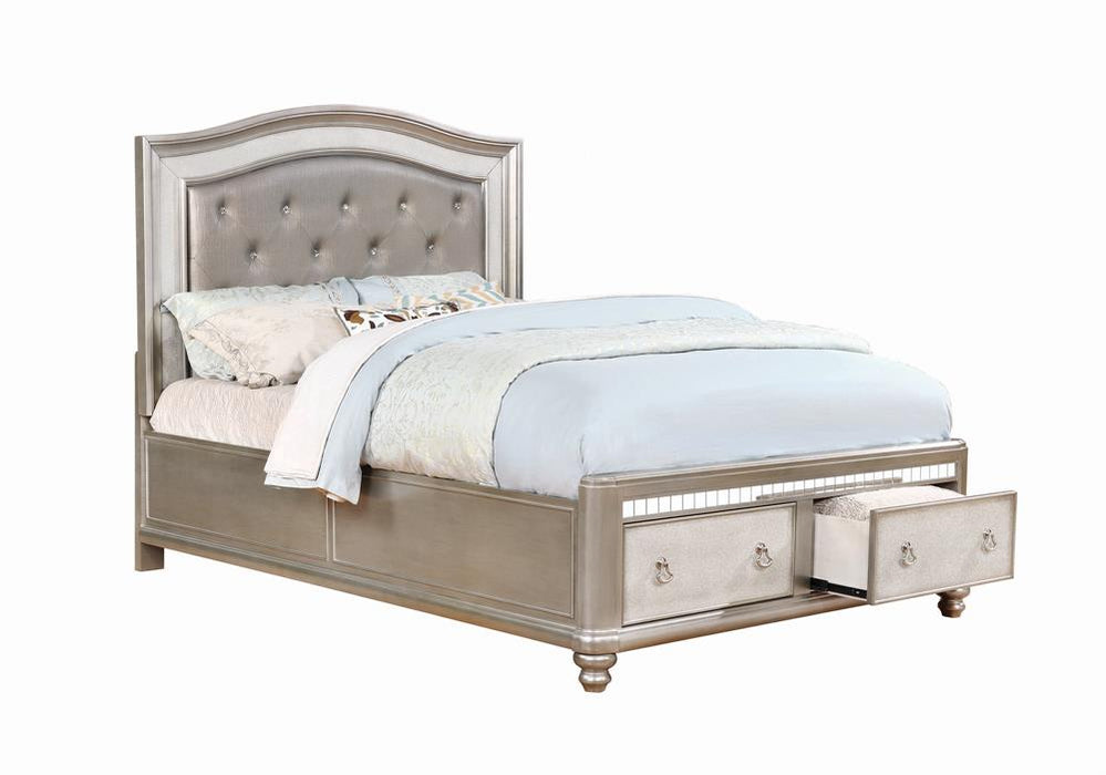 Bling Game 5-Piece Storage Bedroom Set Metallic Platinum King image