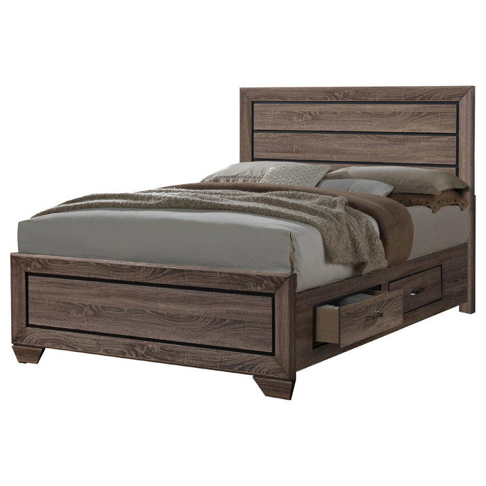 Kauffman California King Storage Bed Washed Taupe image