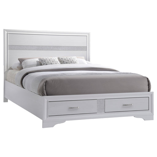 Miranda Eastern King 2-drawer Storage Bed White image