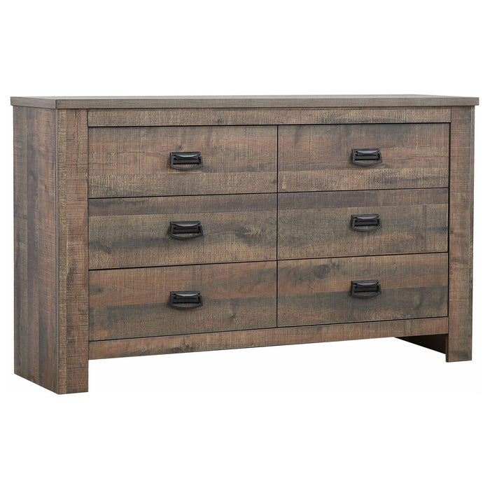 Frederick 6-drawer Dresser Weathered Oak image