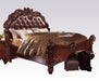 Acme Vendome King Panel Bed with Button Tufted Headboard in Cherry 21997EK image