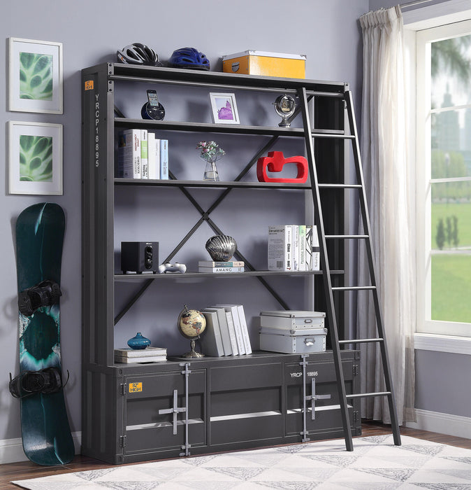 Cargo Gunmetal Bookshelf & Ladder image