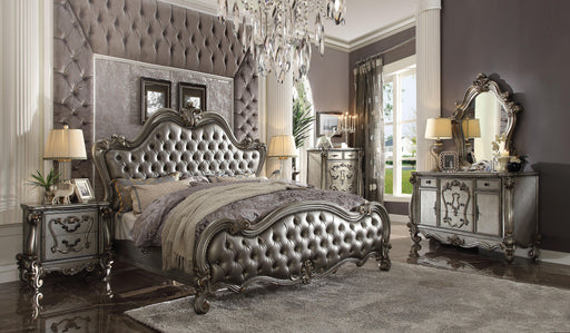 Versailles II Silver PU & Antique Platinum Eastern King Bed image