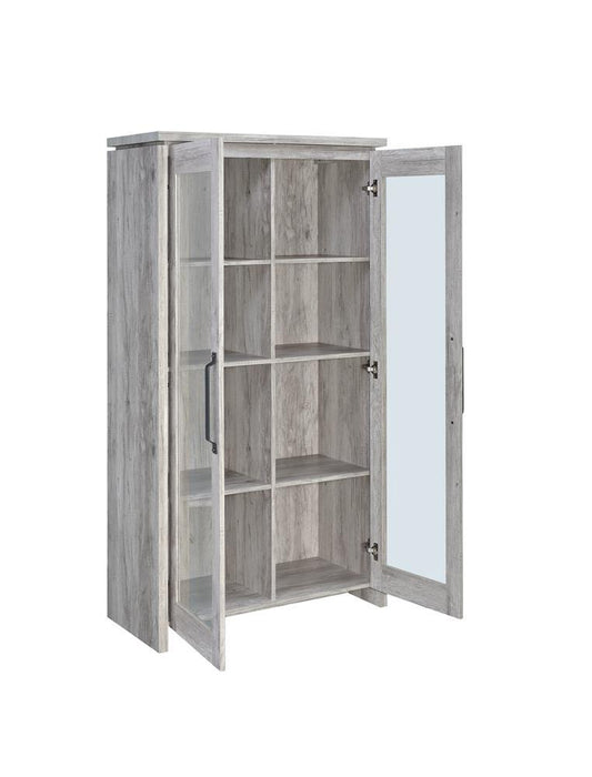 Alejo 2-door Tall Cabinet Grey Driftwood