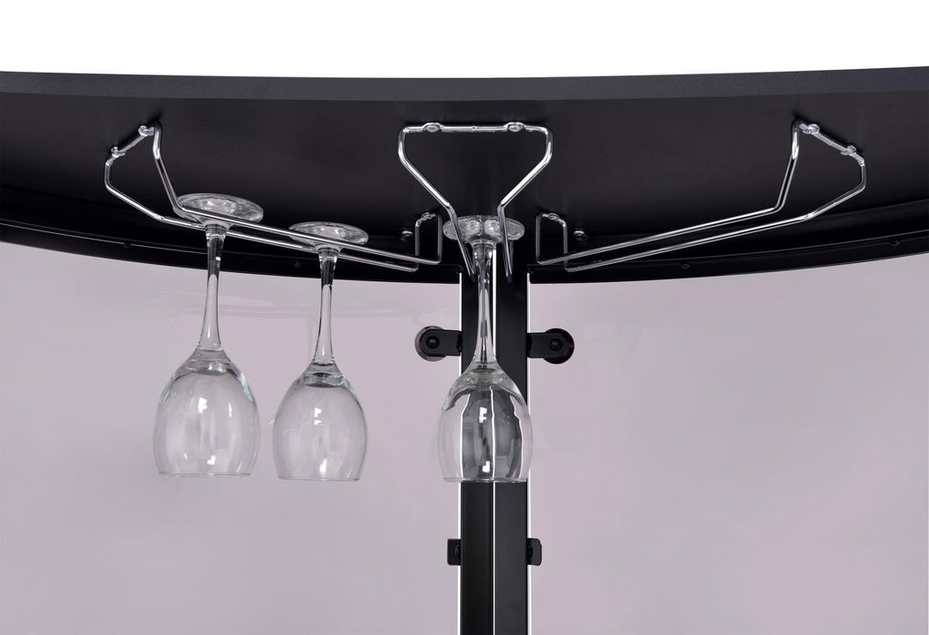 Amarillo 2-tier Bar Unit Black and Chrome