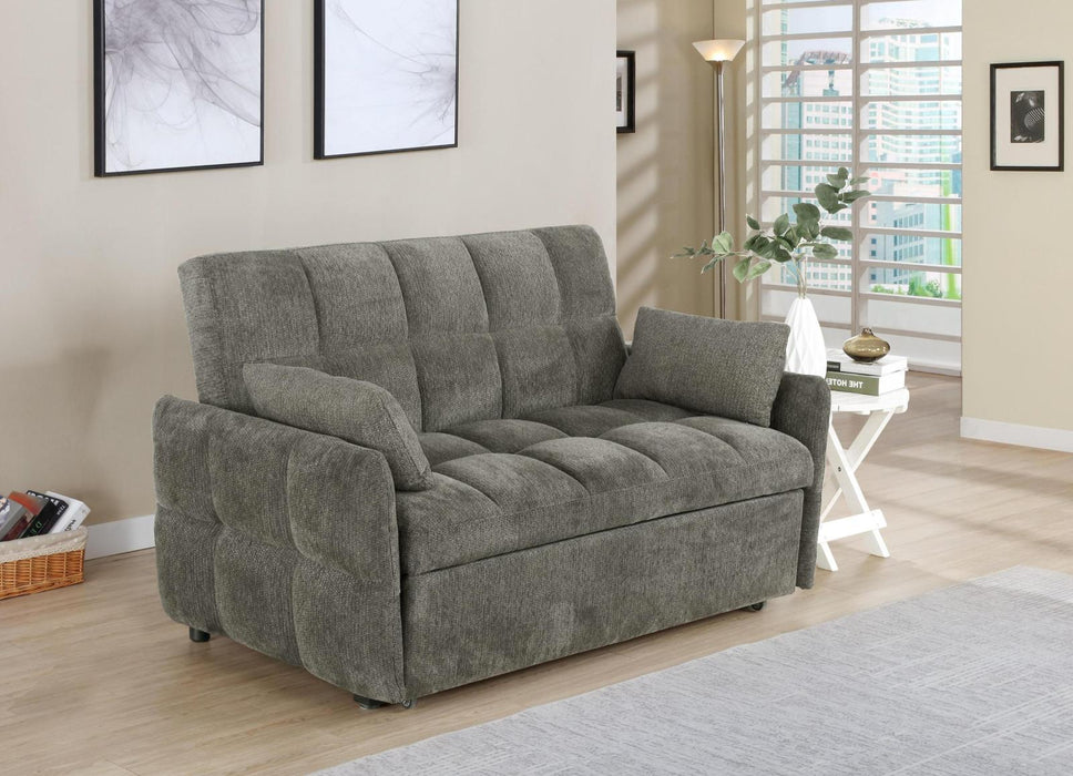 Cotswold Tufted Cushion Sleeper Sofa Bed Dark Grey