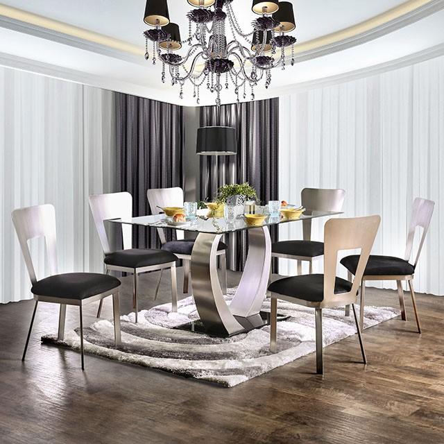 NOVA Silver/Black Dining Table image