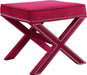 Nixon Pink Velvet Ottoman/Bench image