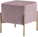 Isla Pink Velvet Ottoman/Stool image