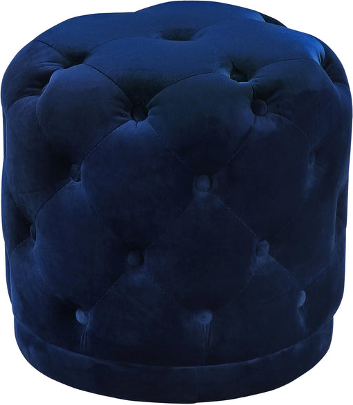 Harper Navy Velvet Ottoman/Stool image