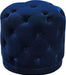 Harper Navy Velvet Ottoman/Stool image