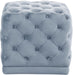 Stella Sky Blue Velvet Ottoman/Stool image