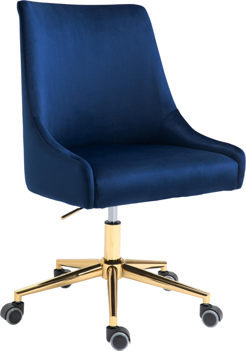 Karina Navy Velvet Office Chair image