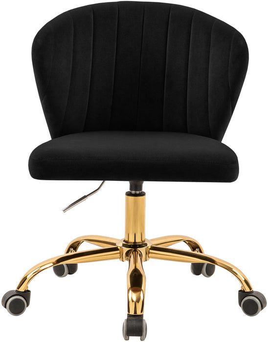 Finley Black Velvet Office Chair