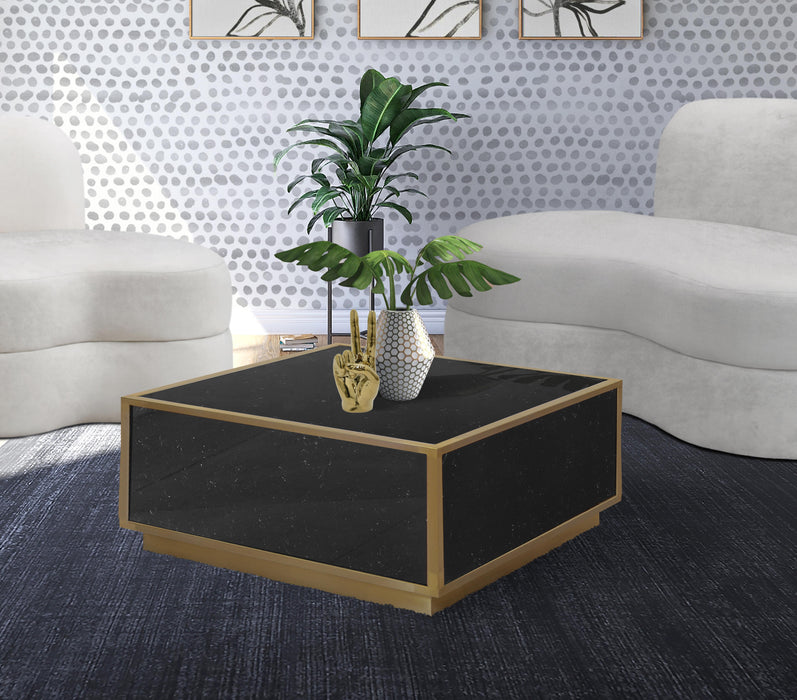 Glitz Black Faux Marble Coffee Table