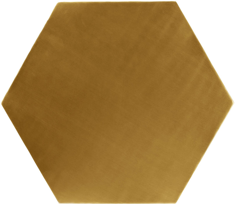 Hexagon Brushed Gold End Table