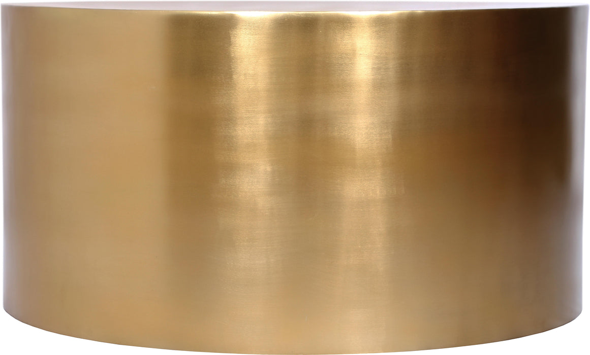 Cylinder Brushed Gold Coffee Table