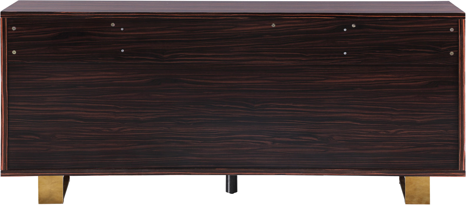 Excel Brown Zebra Wood Veneer Lacquer Sideboard/Buffet