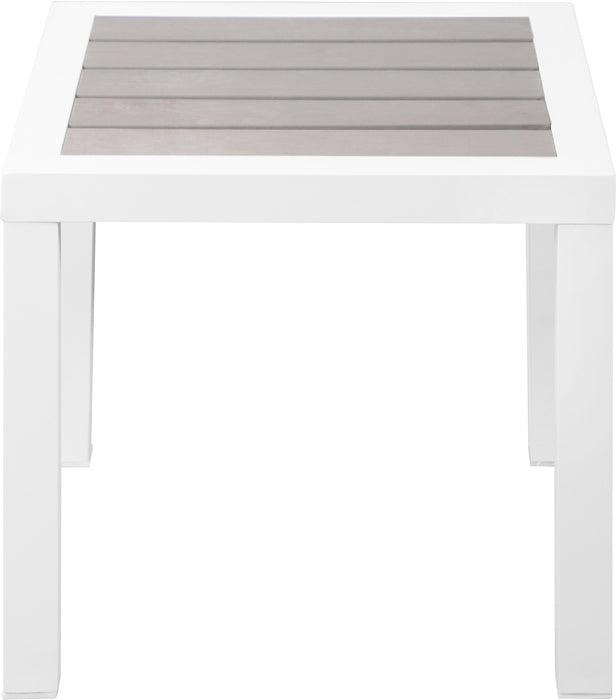 Nizuc Grey manufactured wood Outdoor Patio Aluminum End Table