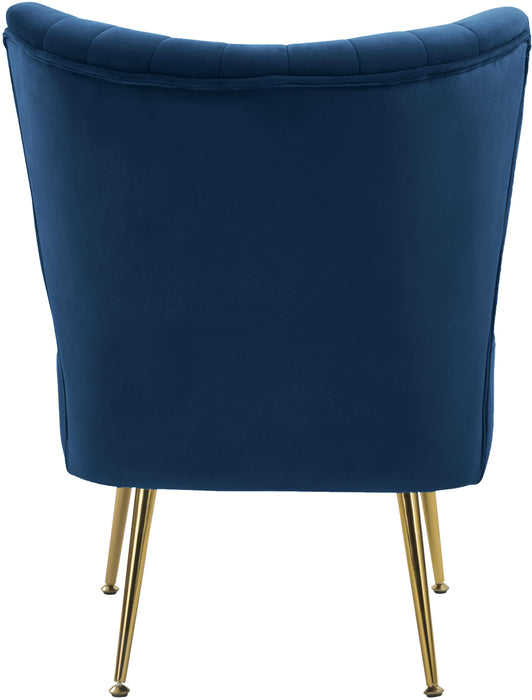 Tess Navy Velvet Accent Chair