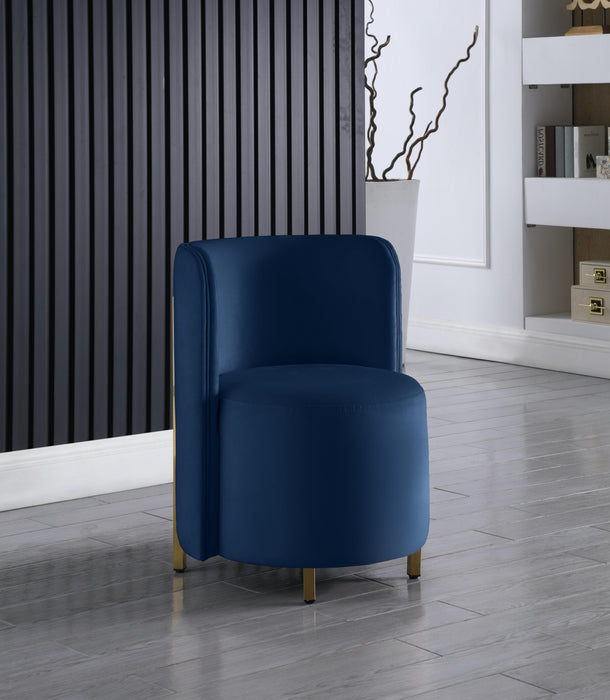 Rotunda Navy Velvet Accent Chair