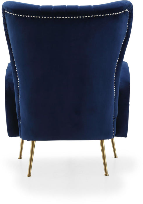 Opera Navy Velvet Accent Chair