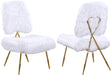 Magnolia White Faux Fur Accent Chair image