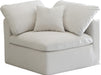 Plush Cream Velvet Standard Cloud Modular Corner Chair image