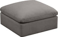 Plush Grey Velvet Standard Cloud Modular Ottoman image