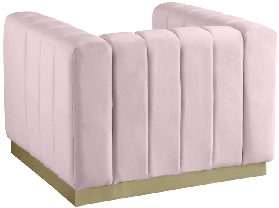 Marlon Pink Velvet Chair