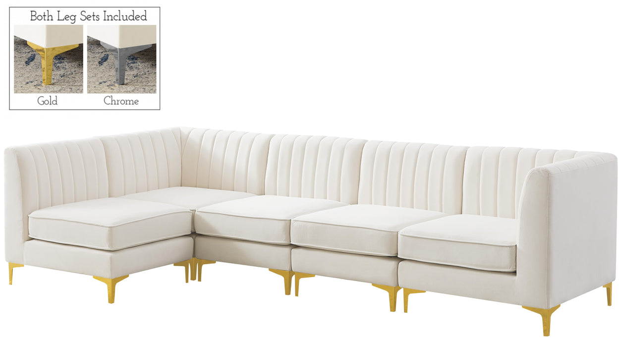 Alina Cream Velvet Modular Sectional