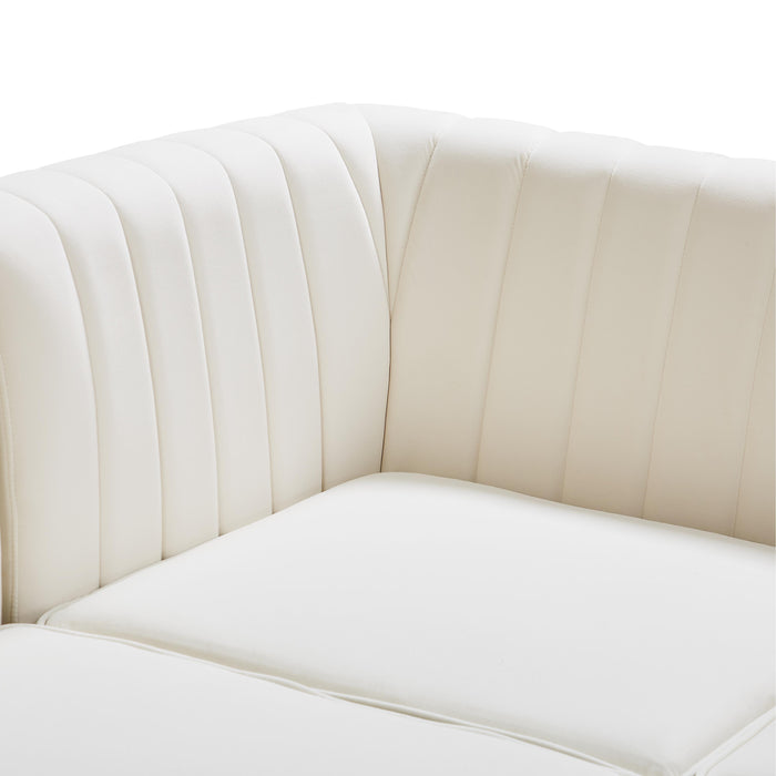 Alina Cream Velvet Modular Sectional