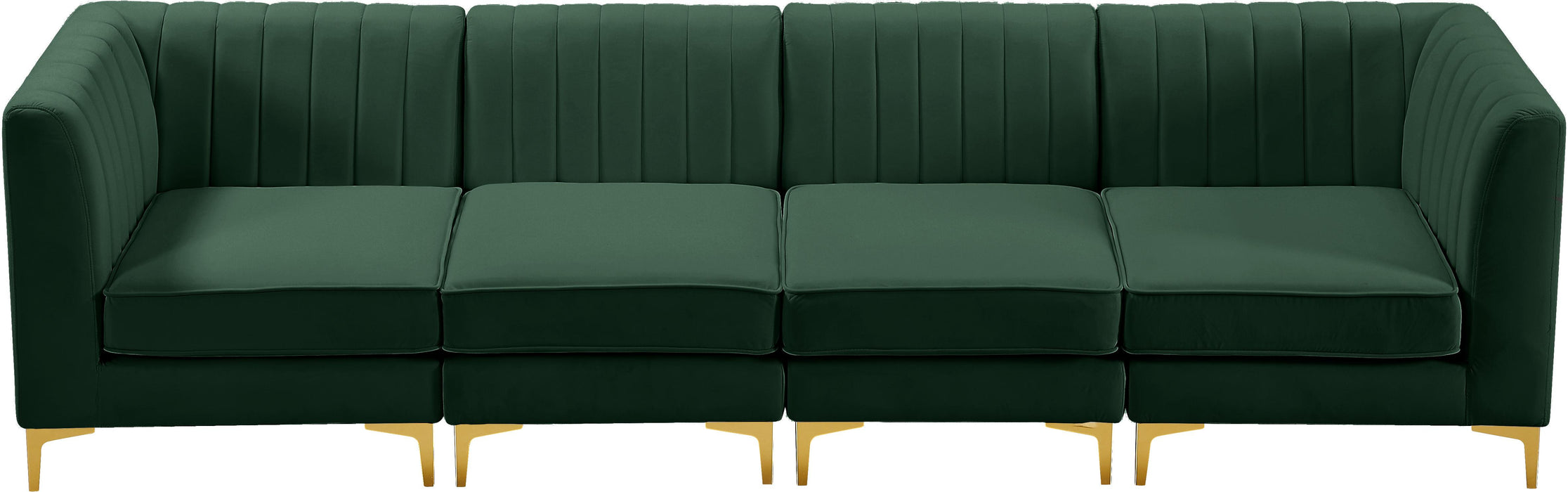 Alina Green Velvet Modular Sectional