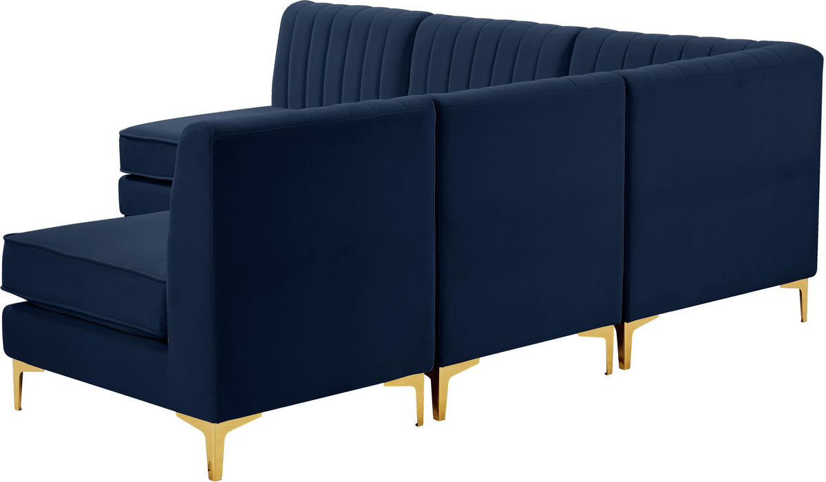 Alina Navy Velvet Modular Sectional