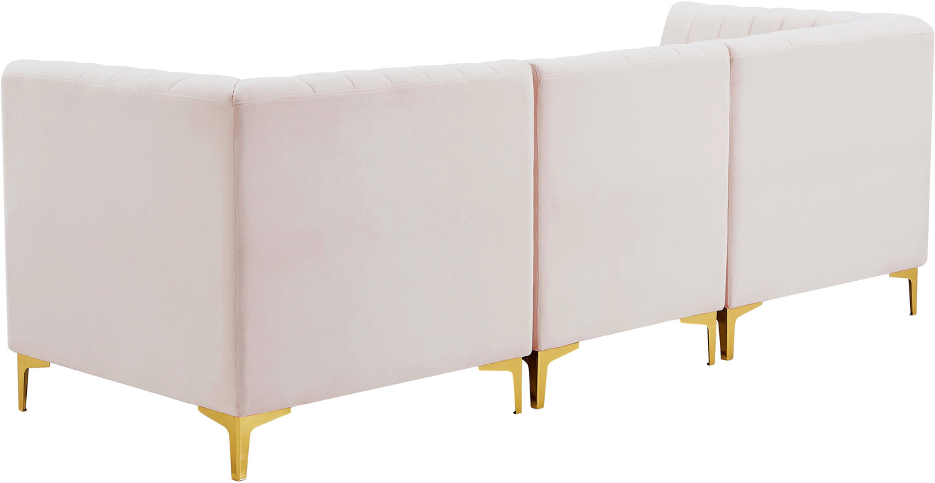 Alina Pink Velvet Modular Sectional