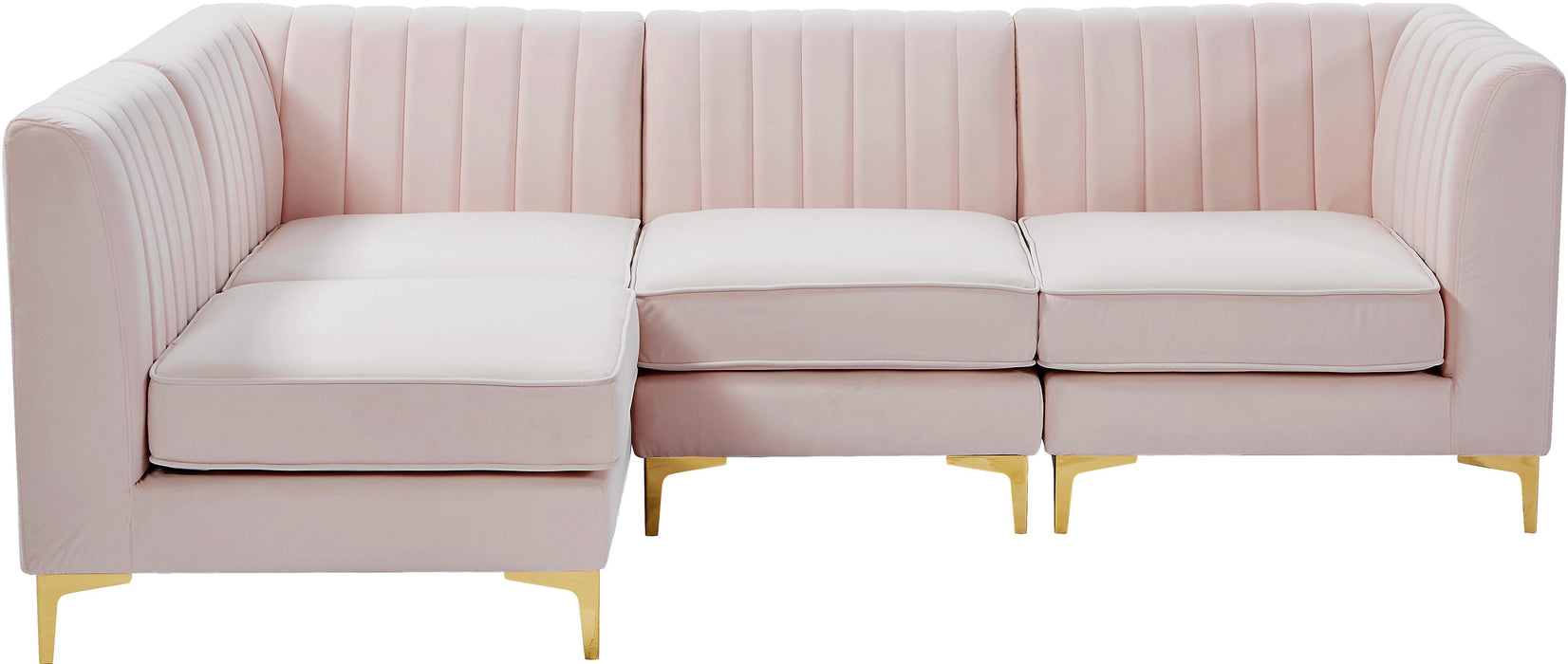 Alina Pink Velvet Modular Sectional