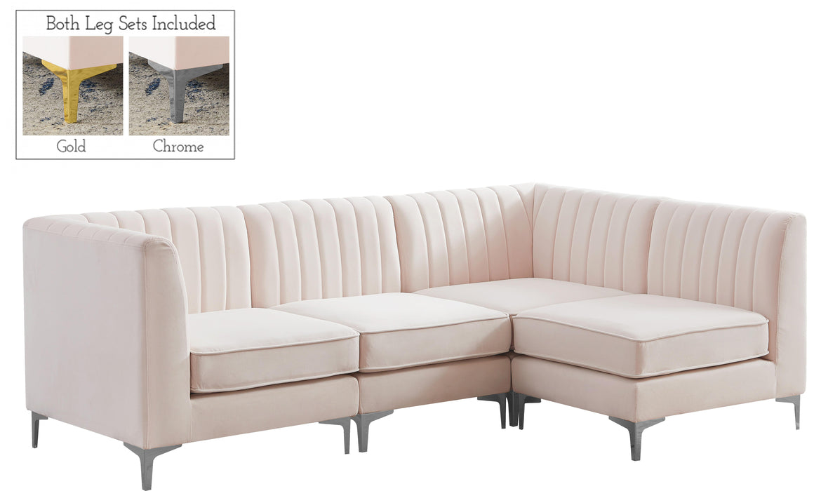 Alina Pink Velvet Modular Sectional