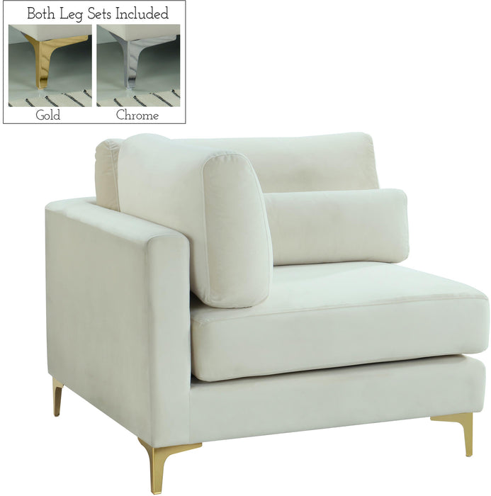 Julia Cream Velvet Modular Corner Chair image