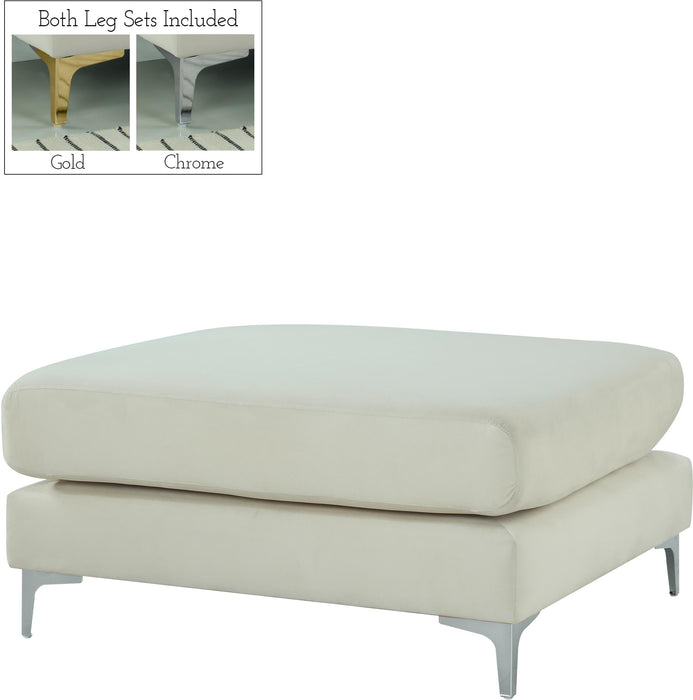 Julia Cream Velvet Modular Ottoman