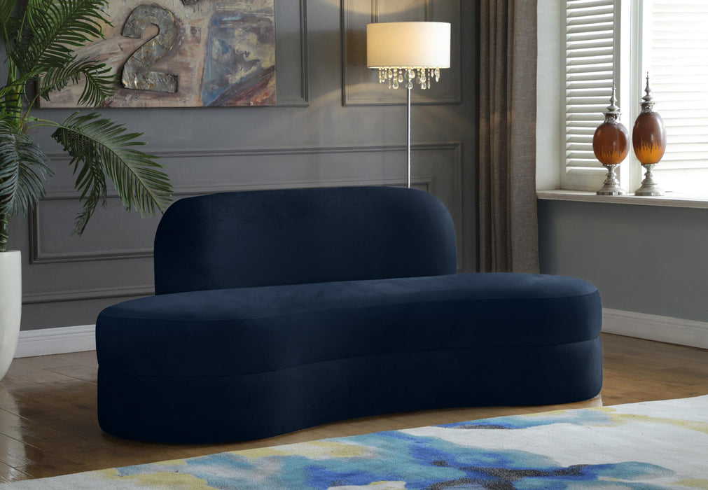 Mitzy Navy Velvet Sofa