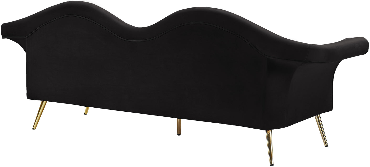 Lips Black Velvet Sofa