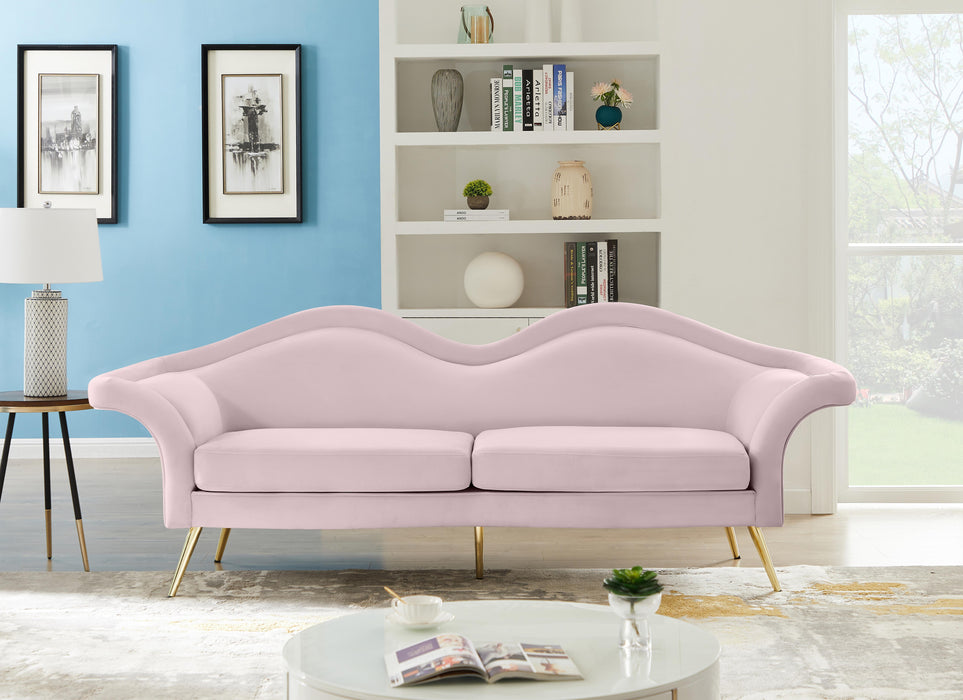 Lips Pink Velvet Sofa