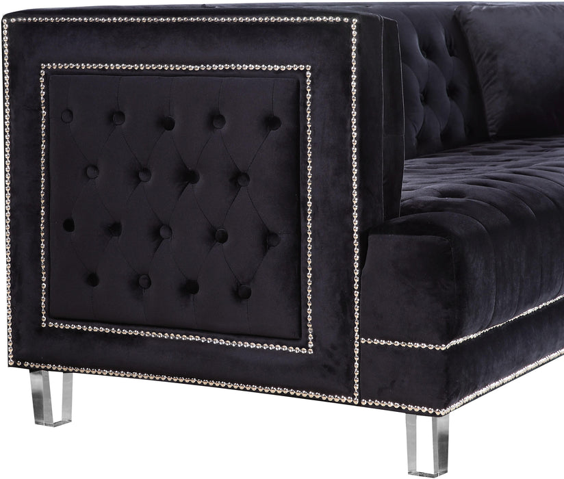 Lucas Black Velvet Loveseat