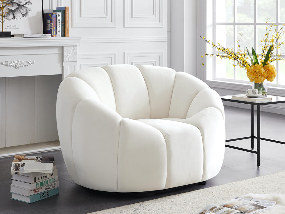 Elijah Cream Velvet Chair