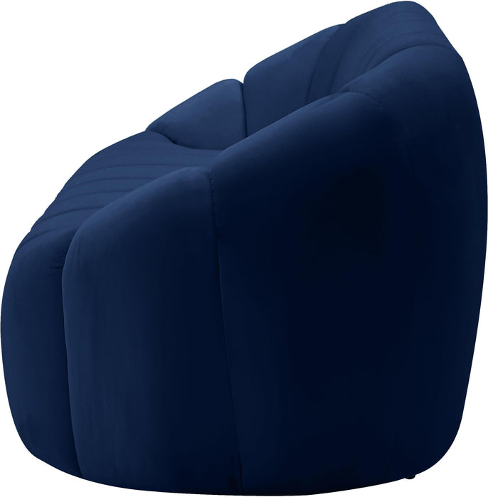 Elijah Navy Velvet Loveseat