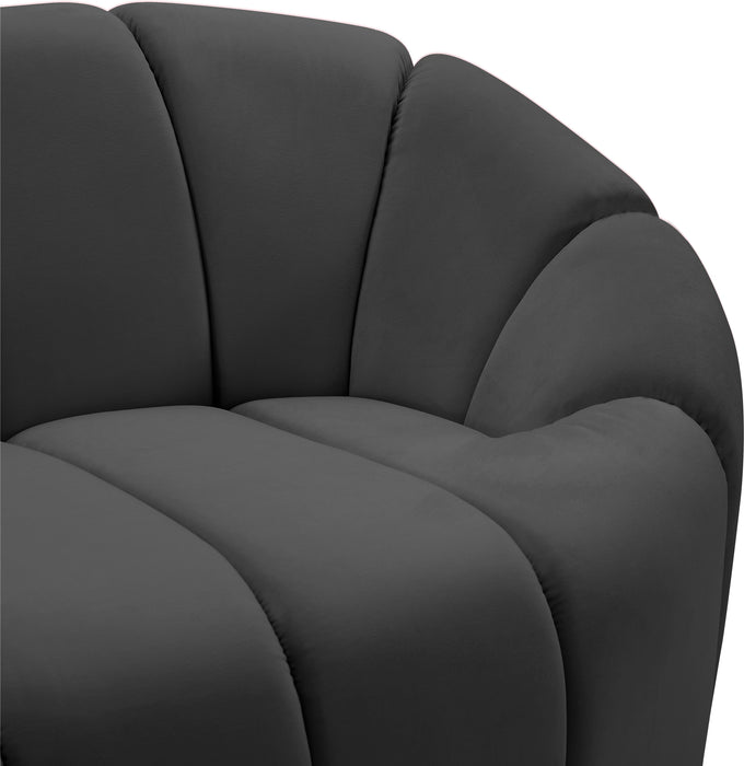 Elijah Grey Velvet Chair