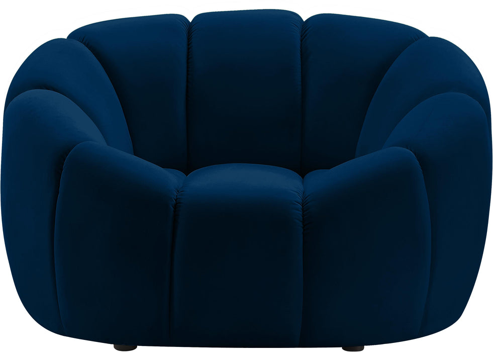 Elijah Navy Velvet Chair