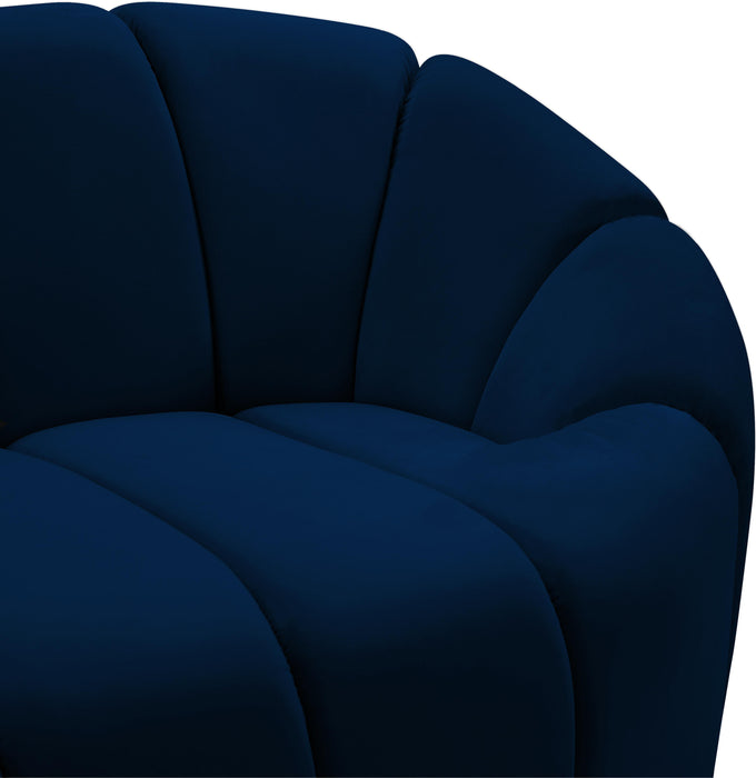 Elijah Navy Velvet Chair