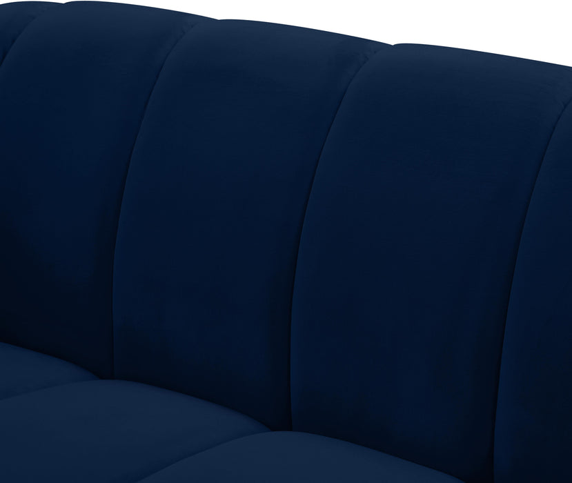 Elijah Navy Velvet Loveseat